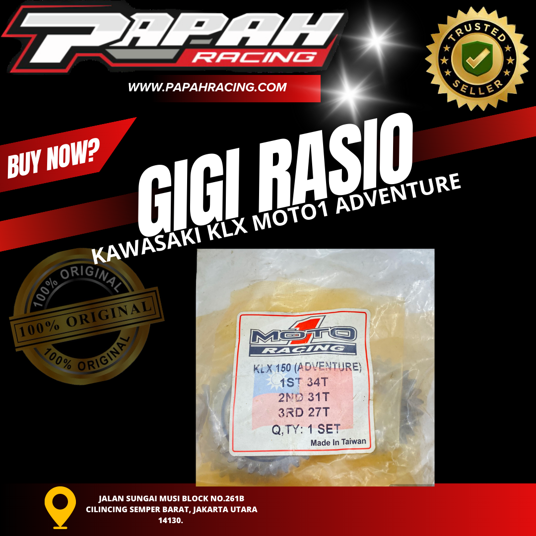 GIGI RASIO KAWASAKI KLX MOTO1 ADVENTURE